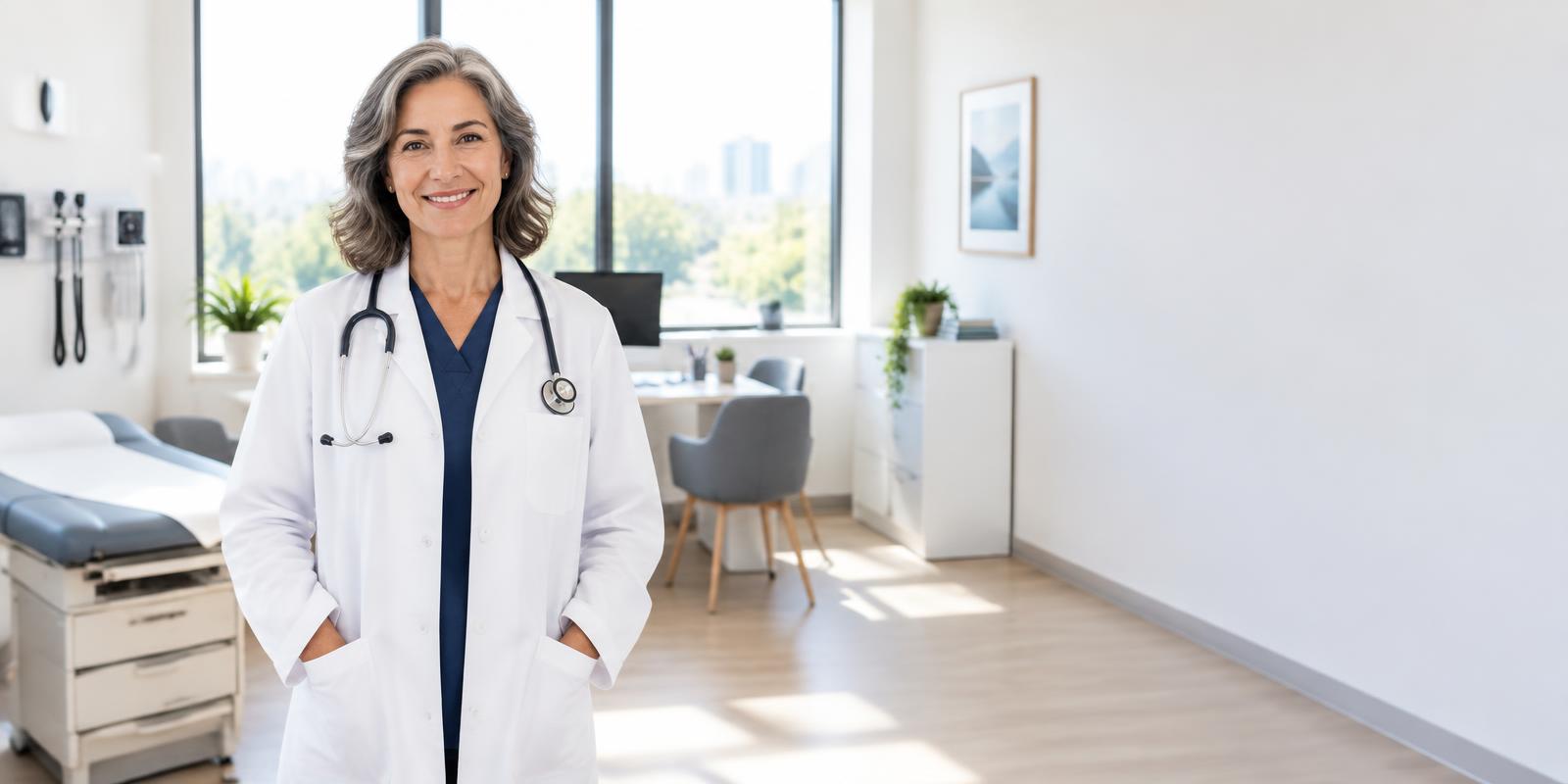 Profissional de saúde em consultório
